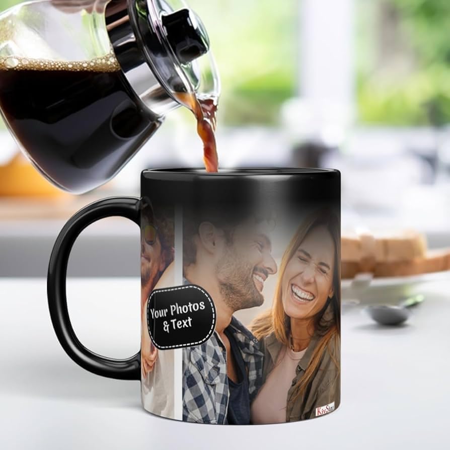 Black Coloring Changing Magic Mug - Custom Printed