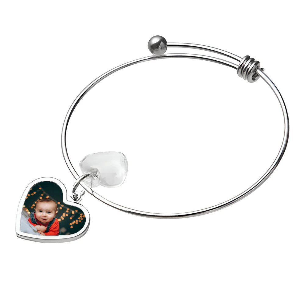 Jewellery Adjustable Heart Bracelet - Custom Printed