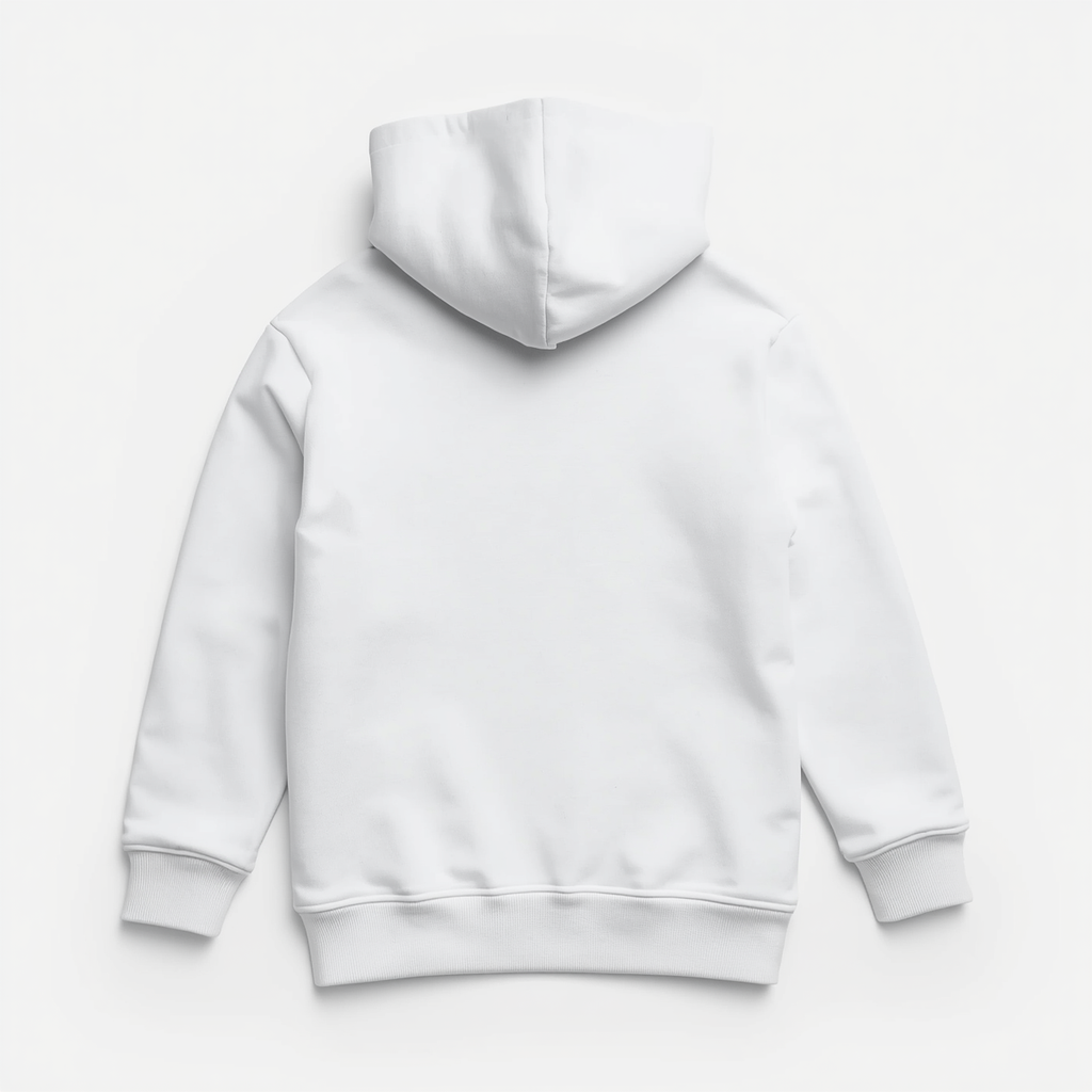 Cash Junkie White Hoodie - Premium 3-Layer Cotton Comfort