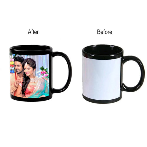 Ceramic Patch Mug Black Custom Printed