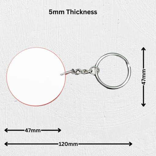 Round polymer keyring - Custom Printed