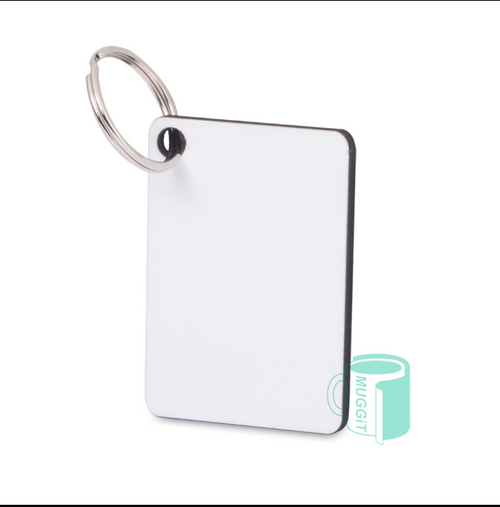 AMERICAN Hardboard Rectangle Keyring - Custom Printed