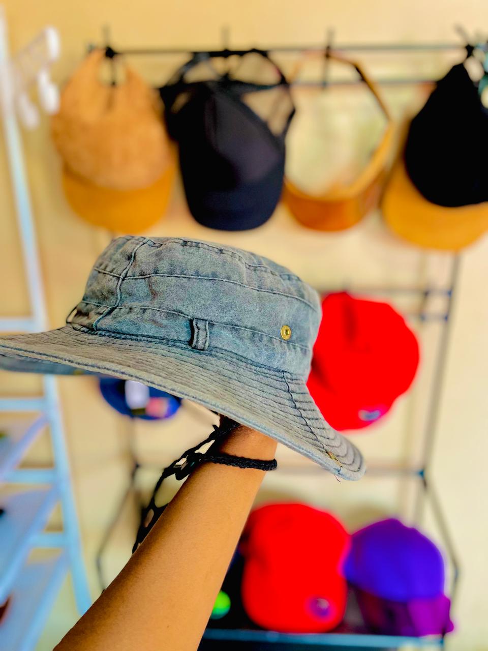 Washed Cotton Outdoor Hat Grey