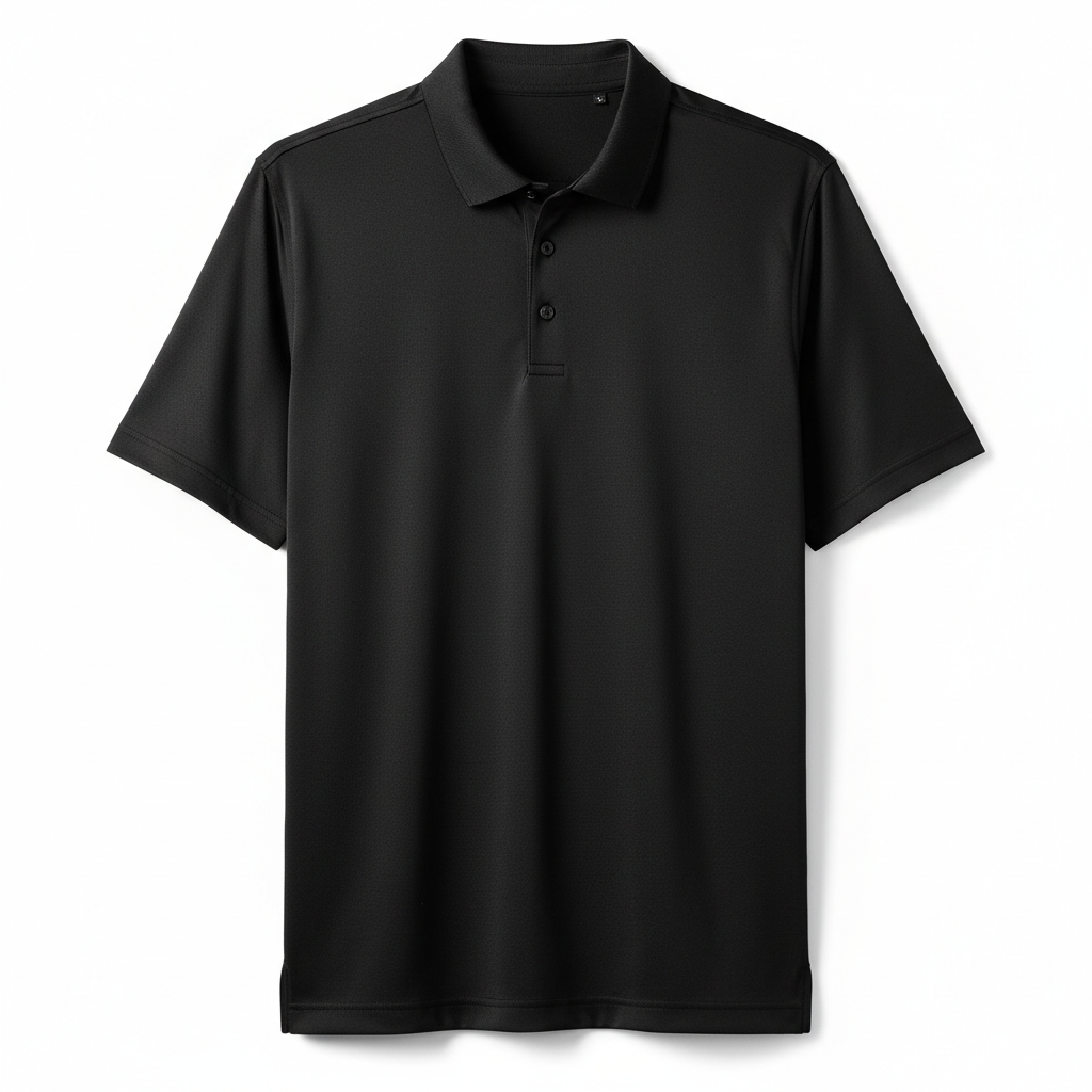 Black Golf Polo T-Shirt 3XL