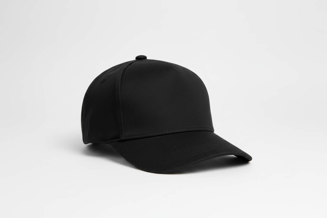 CRJ Classic Unisex 5-Panel Flat Cap Black