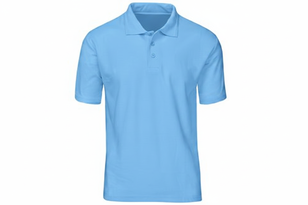 Cyan Golf Polo Shirt Flat Lay