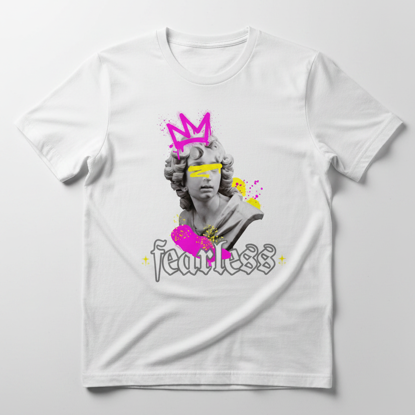 Fearless T-Shirt Flat Lay Mockup