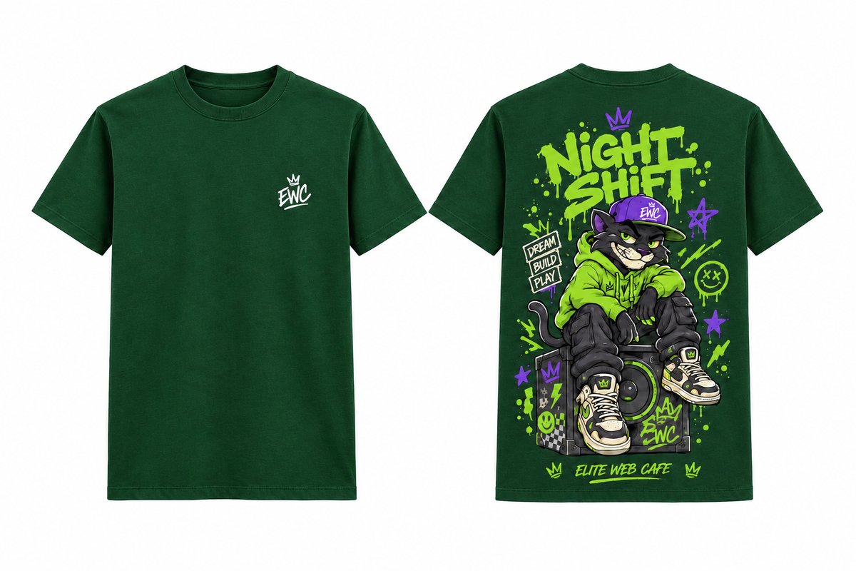 Green regular-fit Night Shift T-shirt