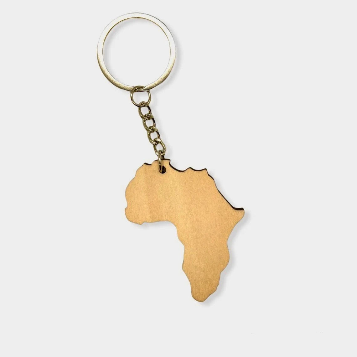 American Hardboard Africa shaped Keyring - Custom Printed