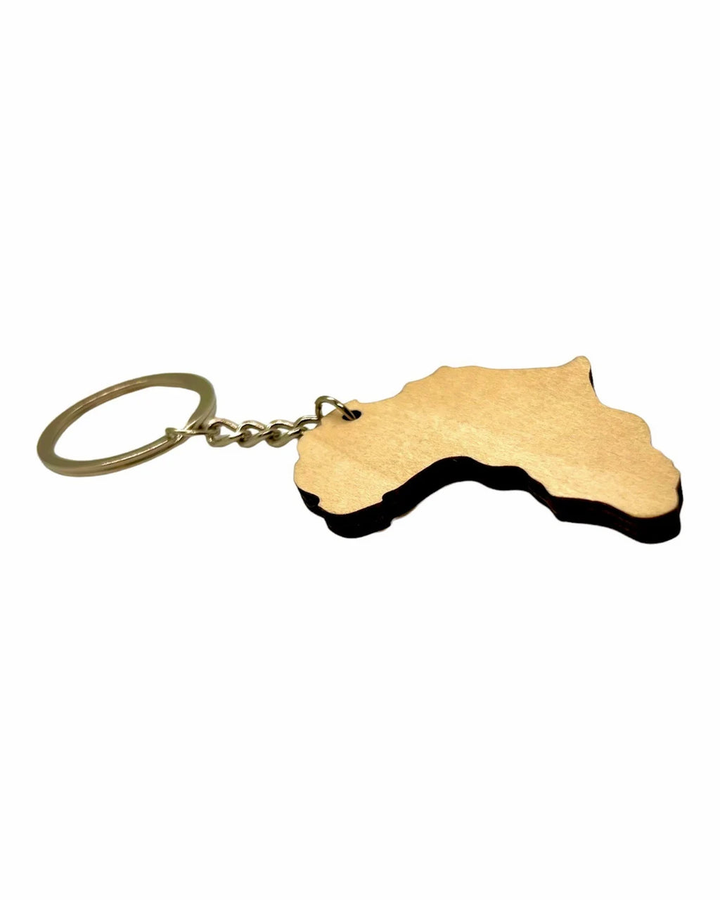 American Hardboard Africa shaped Keyring - Custom Printed