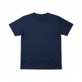Atta 220gsm 100% combed cotton t-shirt in navy blue, regular fit, full view