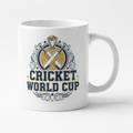 Cricket World Cup Mug with vintage navy and gold design