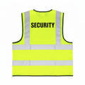 Security Reflective Vest - Back View with Black Branding