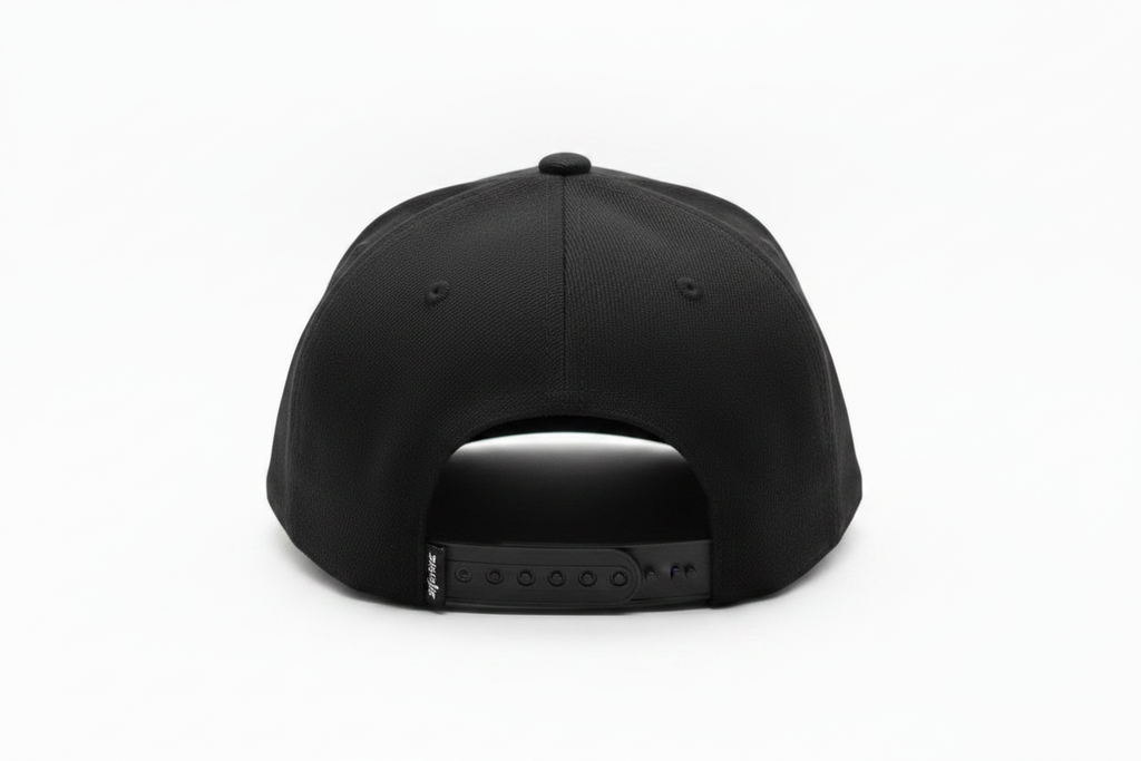 Black Snapback Original Flat Brim Cap