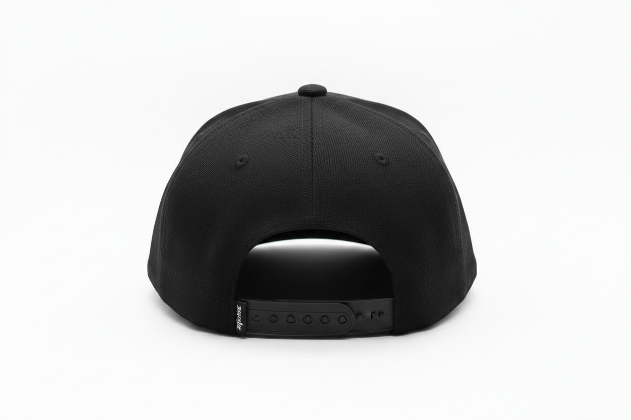 Black Snapback Original Flat Brim Cap