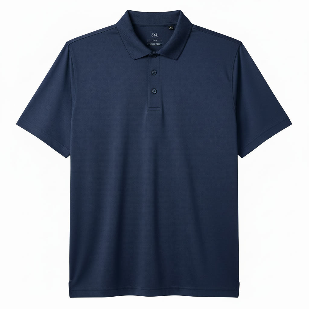 Navy blue golf polo t-shirt 3XL, plain, no logo