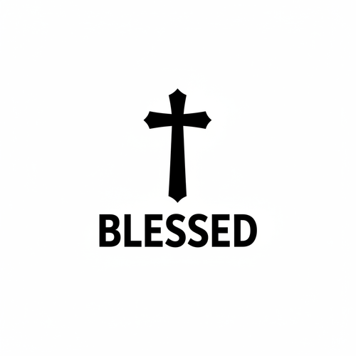 Blessed Jesus Christian sticker decal print-ready design