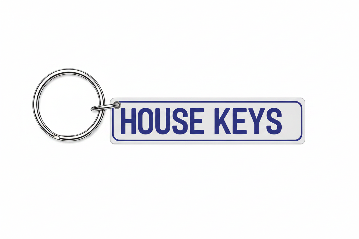 SA Number Plate Keyring - HOUSE KEYS