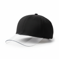 Black baseball cap with clear transparent PVC brim