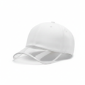 White baseball cap with clear transparent PVC brim - product shot