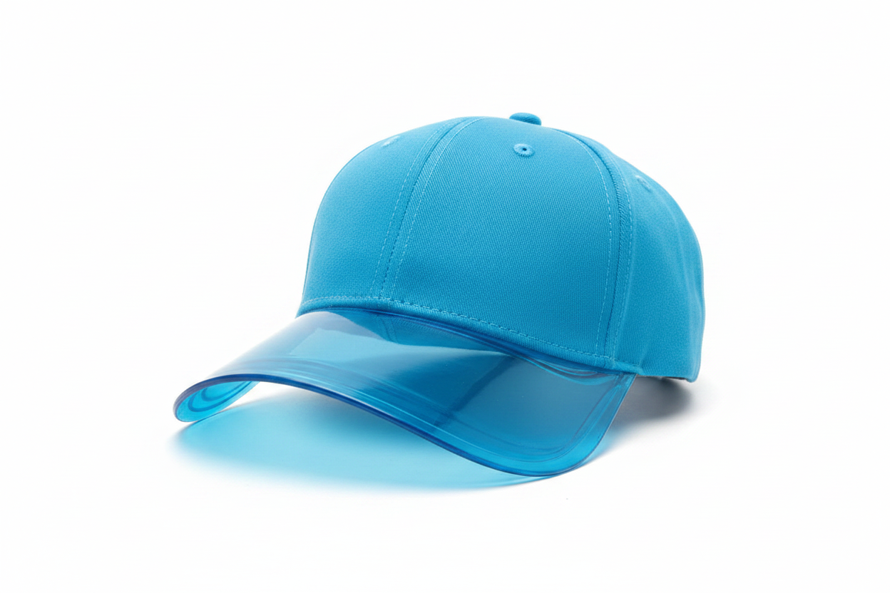 Transparent Brim Blue Baseball Cap