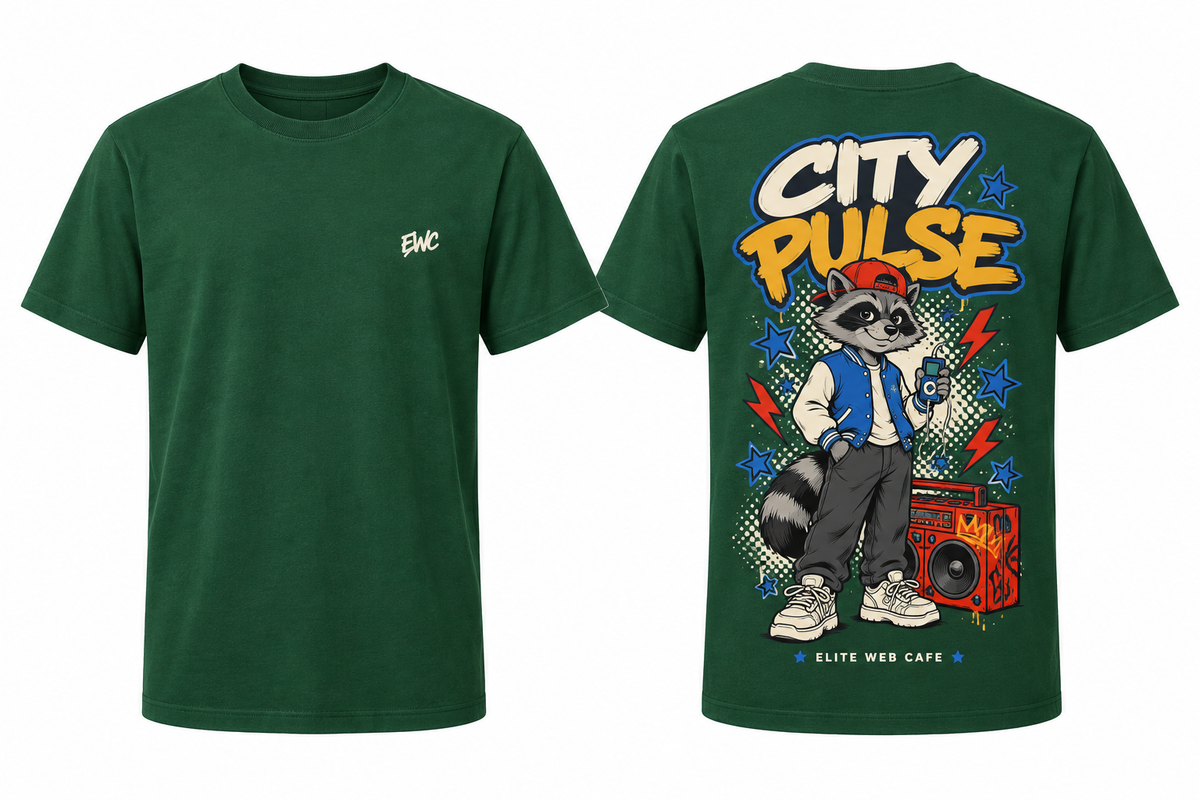 Green City Pulse regular-fit T-shirt front and back