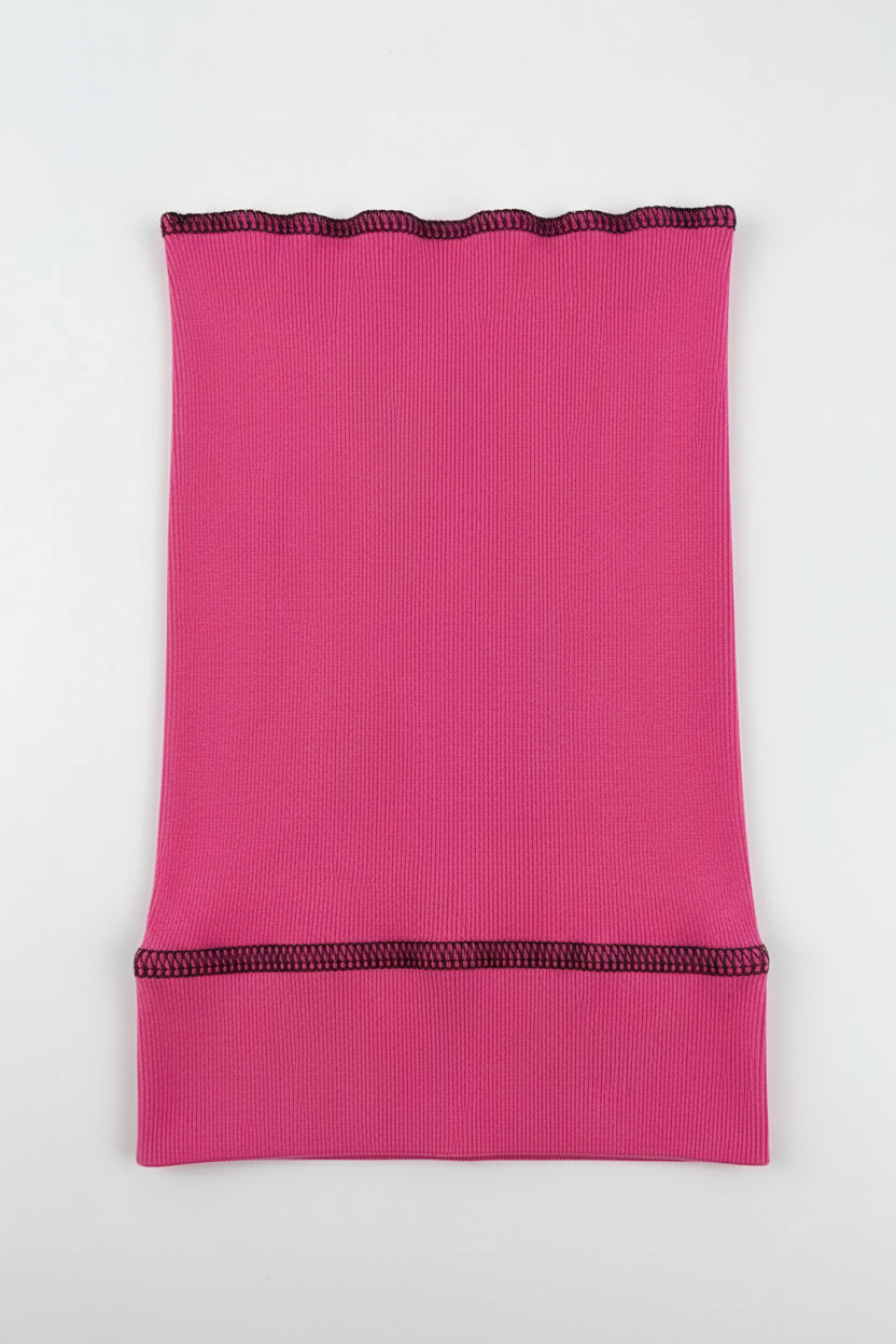 Pink Ribbed Tube Top