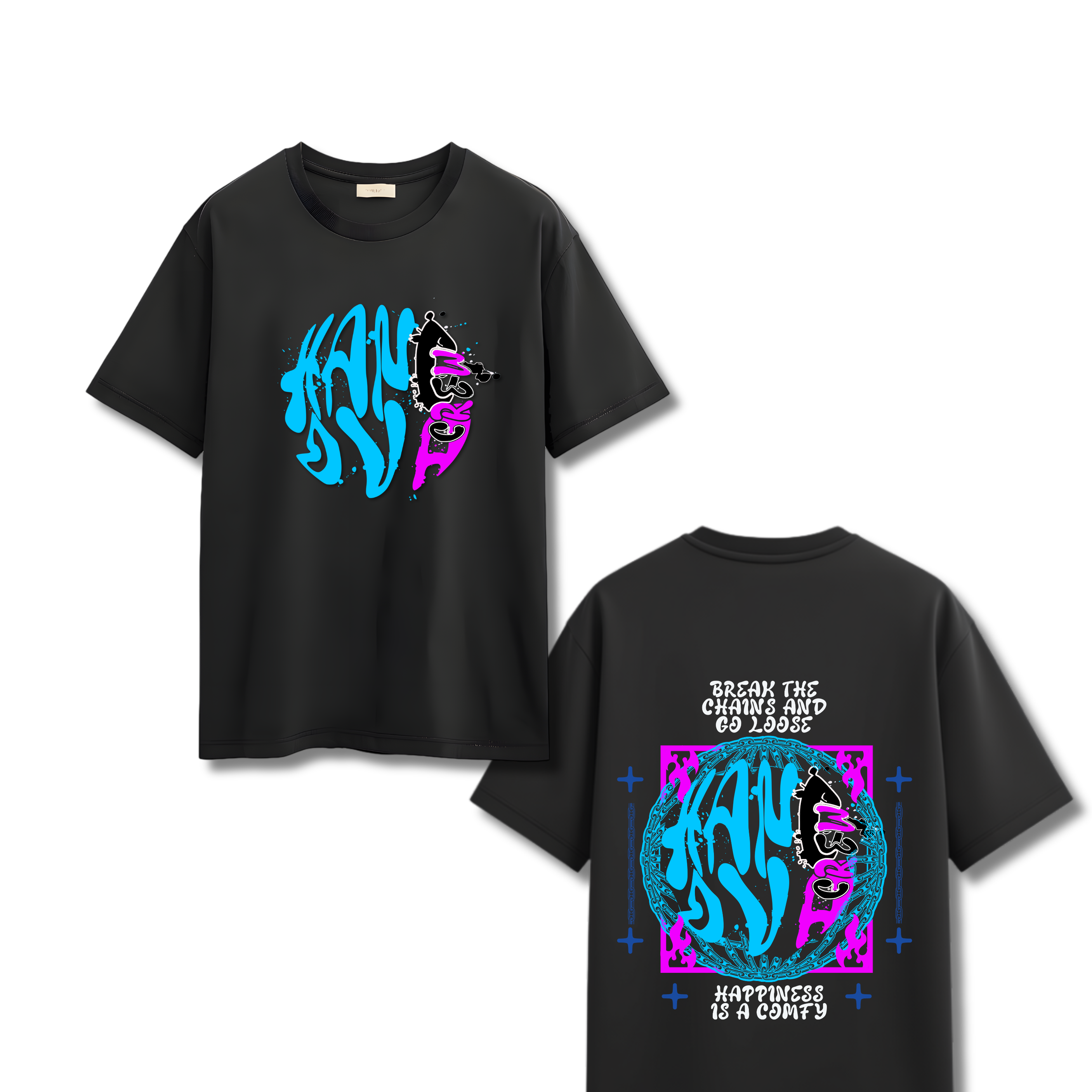 Hang Ova Crew Back, Front Branded T-shirt Black