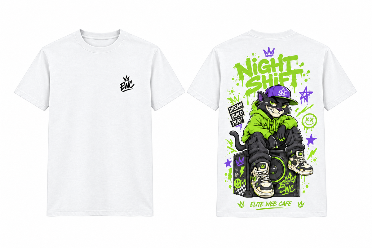 White regular-fit Night Shift T-shirt